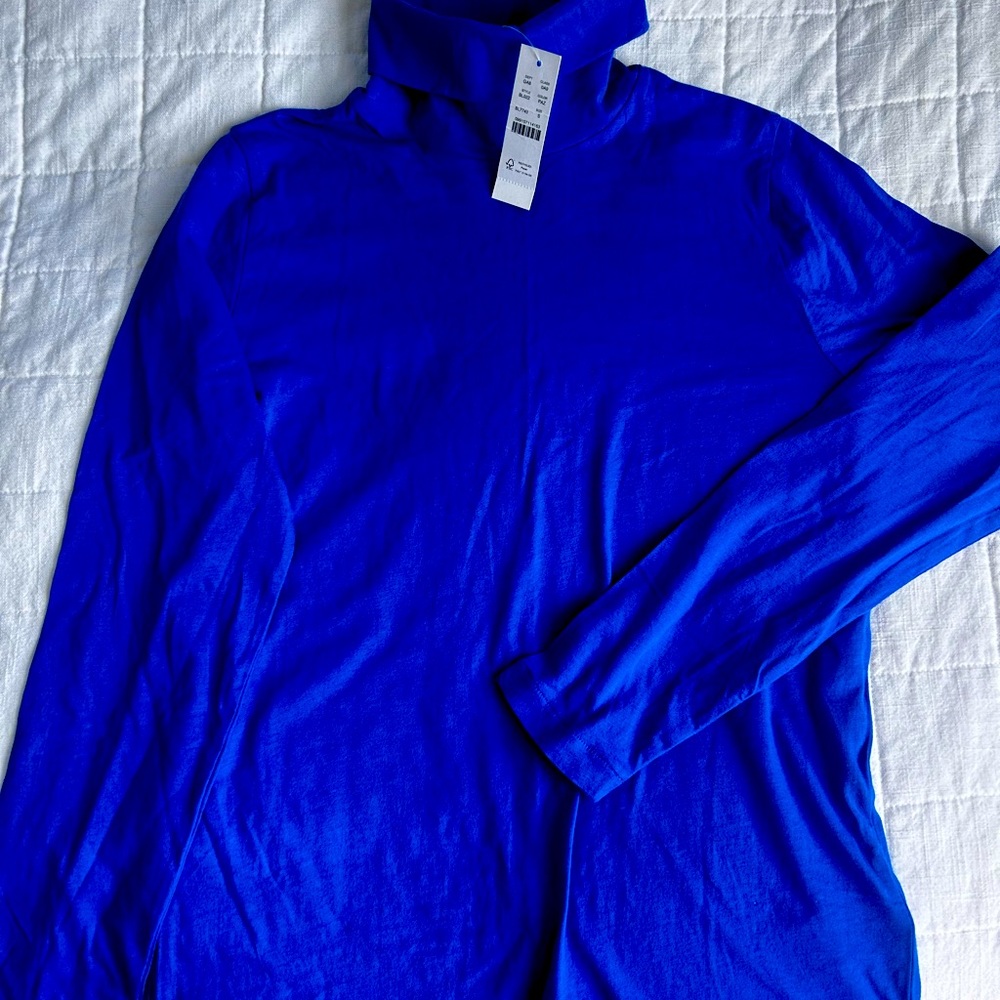 J.Crew royal blue tissue turtleneck